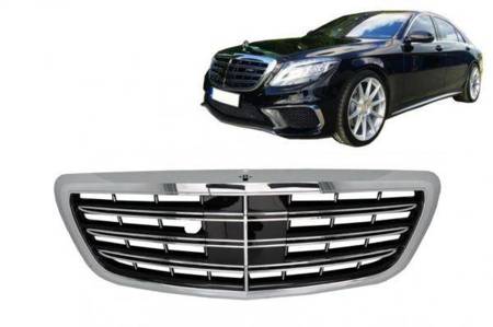 GRILL MERCEDES W222 S KLASS 13- BLACK CHROME