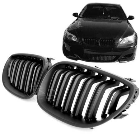 GRILL ( NERKI) BMW E60 E61 03-10 LOOK M5 BLACK MAT