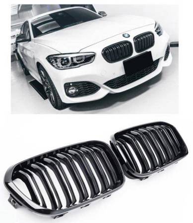 GRILL (NERKI) BMW F20 F21 15- LCI BLACK POŁSYK M1