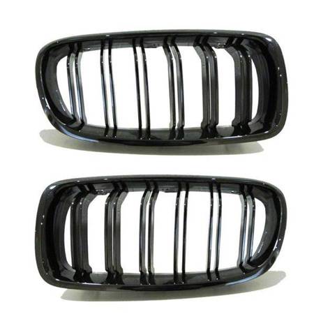 GRILL NERKI BMW F30 F31 11-18 BLACK GLOSSY DOUBLE