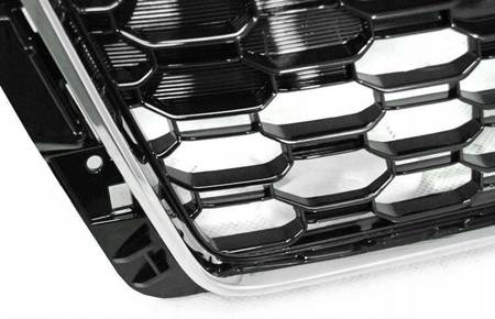 Grill Atrapa Audi A4 B9 15-19r Rs4 Style Chrom BLK