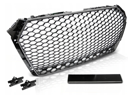 Grill Atrapa Sport Srebrny Matowy Do Audi A4 B9 15