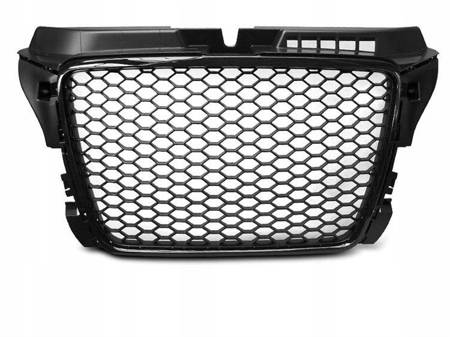 Grill atrapa AUDI A3 08-12 RS LOOK GLOSSY BLACK