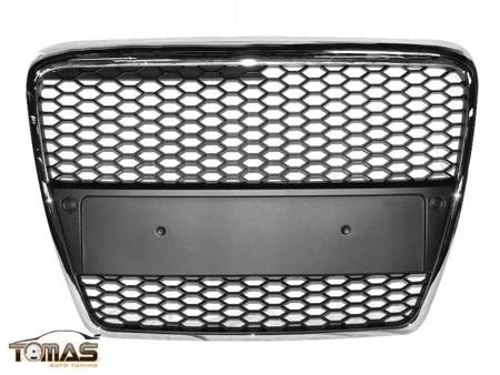 Grill atrapa bez znaczka RS Style Audi A6 C6 CHROM