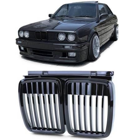 Grill nerki BMW E30 87-94 Single Gloss Black