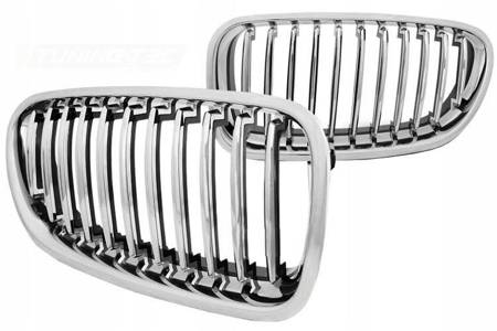 Grill nerki BMW F10 F11 chrome połysk srebrne