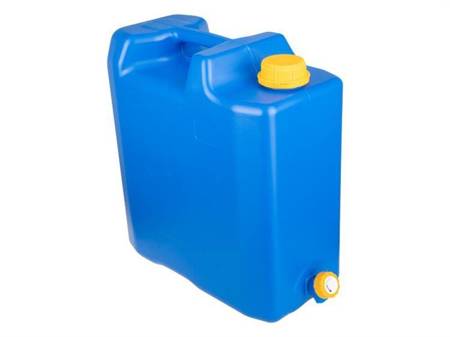 Kanister na wodę 15L z plastikowym zaworem + dozownik na mydło lub środek dezynfekujący