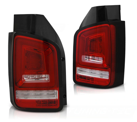 LAMPY DIODOWE VW T5 03-09 RED WHITE FULL LED DTS