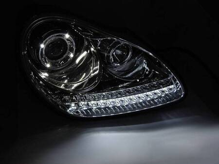 LAMPY REFLEKTORY LED CHROME PORSCHE CAYENNE 02-06