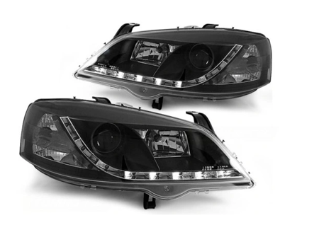 LAMPY REFLEKTORY OPEL ASTRA G 97-04 DAYLIGHT BLACK