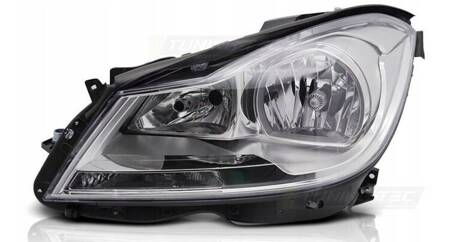 Lampa lewa reflektor chrome do Mercedes W204 11-14