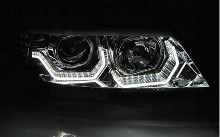 Lampy Bmw E90 E91 05-08 led chrome ringi 3d