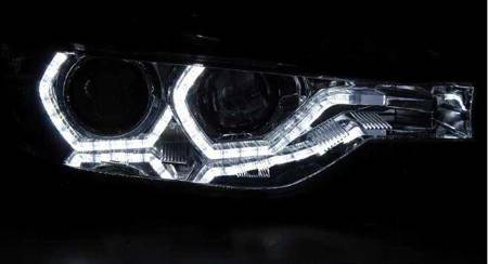 Lampy Bmw F30 F31 11-15 led chrome drl xenon d1s