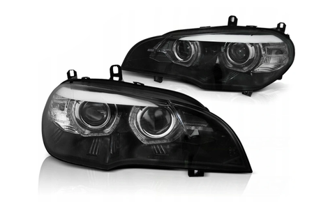 Lampy Bmw X5 E70 07-10 Ringi 3d Drl Blk Xenon Afs