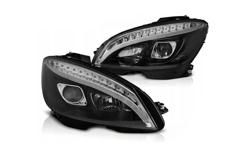 Lampy Mercedes W204 C-klasa 07-10 Black Led Dts