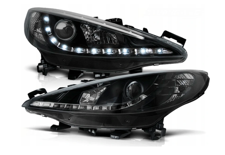 Lampy Peugeot 207 06-12 Black Led + Silniczki