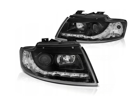 Lampy Reflektory Audi A4 B6 Cabrio 02-06 Black