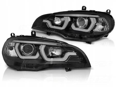 Lampy Reflektory BMW X5 E70 07-13 DRL BLACK 3D