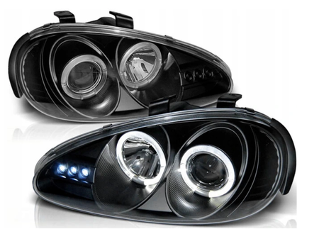 Lampy Reflektory Mazda Mx3 1991-1998 Ringi Black