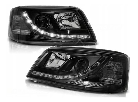 Lampy Reflektory Nowe Vw T5 03-09 Black Led Drl