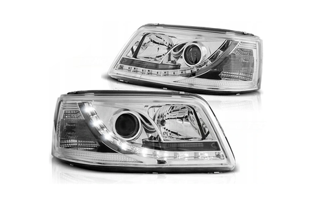 Lampy Reflektory Nowe Vw T5 03-09 Chrome Led Drl