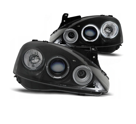 Lampy Reflektory Opel Corsa C 00-06 Ringi Black