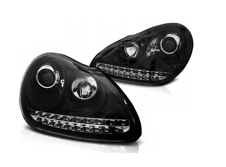 Lampy Reflektory Porsche Cayenne 02-06 Black Xenon