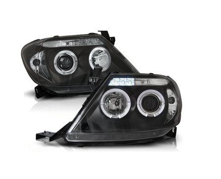 Lampy Toyota Hilux 05-11 Soczewki Ringi Led Black