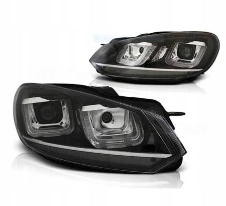 Lampy Vw Golf 6 VI 08-12 led black drl silver line