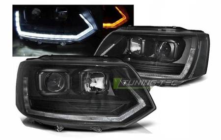 Lampy Vw T5 10-15 led tube black t6 look drl lift