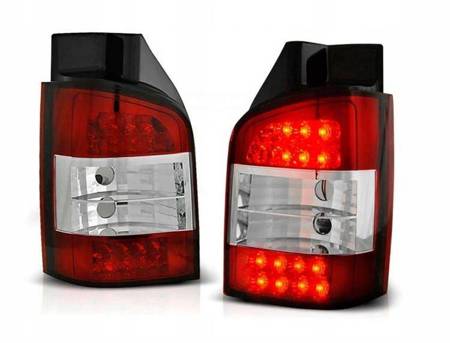 Lampy diodowe Vw T5 2003-2009 red white led tuning