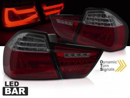 Lampy diodowe red smoke LED do BMW E90 09-11 LCI