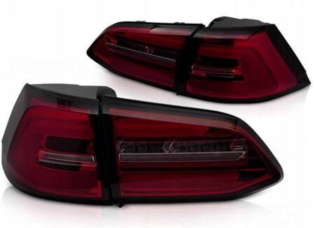 Lampy diodowe red smoke LED do VW Golf 7 VII Variant