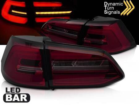 Lampy diodowe red smoke LED do VW Golf 7 VII Variant