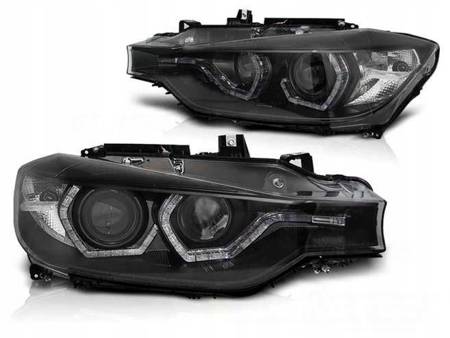 Lampy przednie BMW F30 F31 11-15 LED BLACK DRL