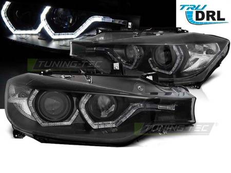 Lampy przednie BMW F30 F31 11-15 LED BLACK DRL