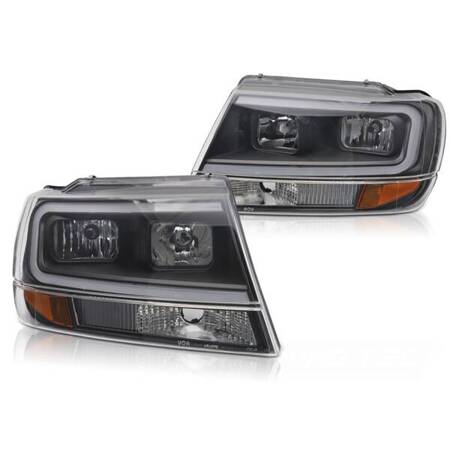 Lampy przednie Chrysler Jeep Grand Cherokee 99-05 BLACK