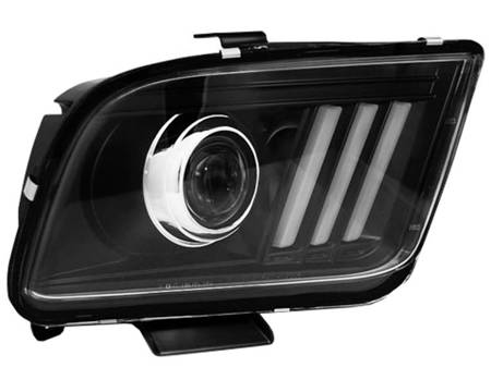 Lampy przednie Ford Mustang 04-09 tube light black