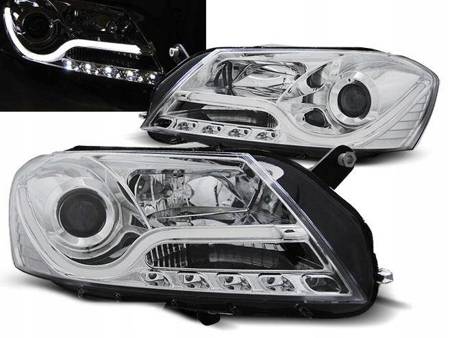 Lampy przednie VW PASSAT B7 10- CHROME TUBE LIGHT