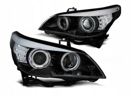 Lampy przednie reflektory BMW E60/E61 03-07 black