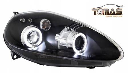 Lampy przednie reflektory Fiat Grande Punto BLACK