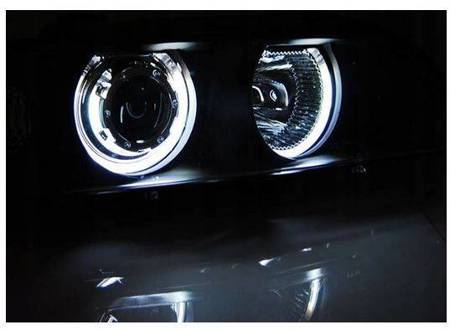 Lampy przednie reflektory ringi CCFL black BMW E39