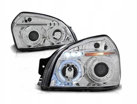 Lampy reflektory Hyundai Tucson 04-10 ringi chrome