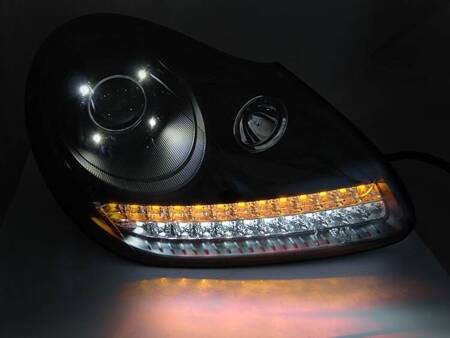 Lampy reflektory LED black Porsche Cayenne 02-06