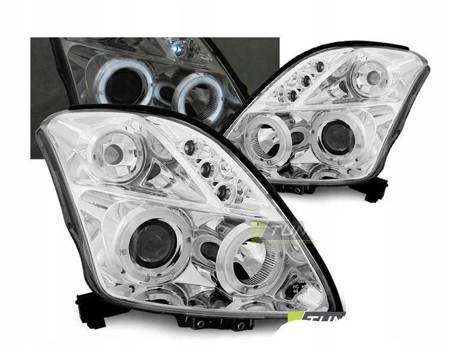 Lampy reflektory Suzuki Swift 05-10 ringi chrome