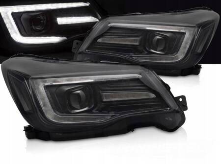 Lampy reflektory black LED do Subaru Forester IV 13-18