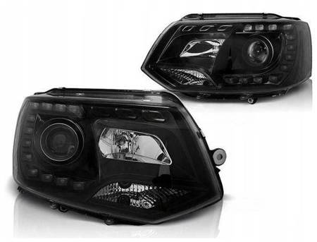 Lampy reflektory nowe Vw T5 10-15 black led drl