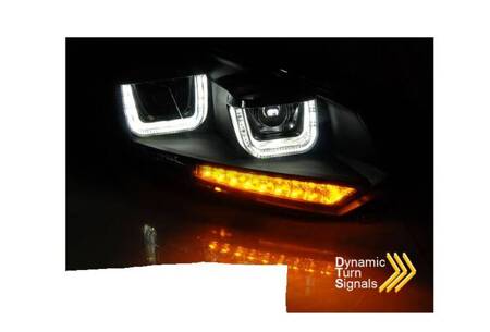 Lampy vw golf 6 vi 08-12 u-type black drl dts led