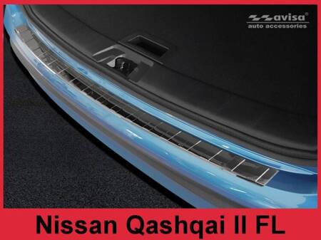 Nakładka na zderzak tylny Nissan Qashqai 2 FL (Czarna)
