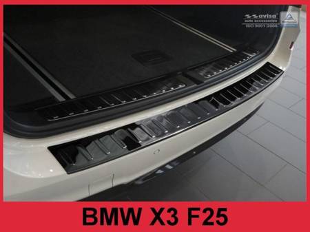 Nakładka na zderzak tylny do BMW serii X3 F25 (Czarna-Lustro)
